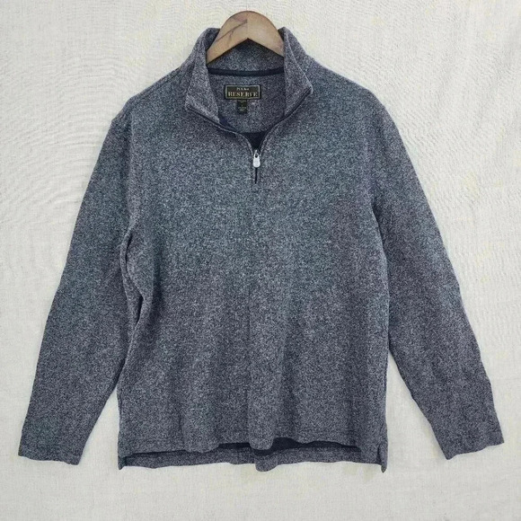Jos. A. Bank Reserve Tailored Fit Cotton Double elbow Sweatshirt Mock Men's L - Picture 1 of 6